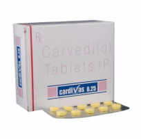 Box and blister strip of generic Carvedilol 6.25mg tablet