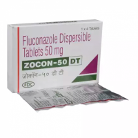 Box and blister strips of generic fluconazole 50mg tablet