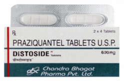 1 Box of Praziquantel 600mg and 4 Tabs