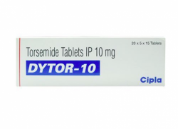 A box of Torsemide 10mg Tab