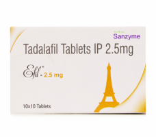 A box of Tadalafil 2.5mg Tab