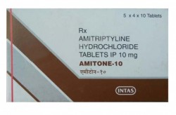 Box of generic Amitriptyline (10mg)