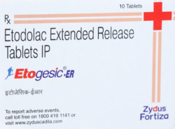A box and a strip of Etodolac SR 600mg Tab