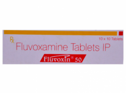 A box of Fluvoxamine 50mg Tab
