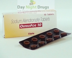 Box and a blister of generic Fosamax 10 mg  Tablets - Alendronate Sodium