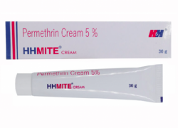 A box and a tube of Permethrin 5 Percent Cream