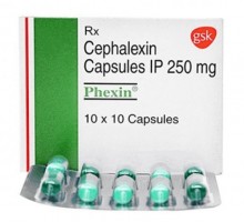 A box and a strip of Cefalexin  500mg Capsules