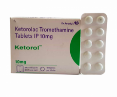 A box and a blister of Ketorolac 10mg Tab