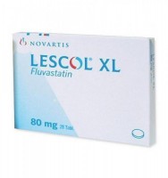 A box of Fluvastatin 80mg Tab 