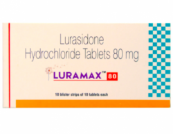 A box of Lurasidone 80mg Tab