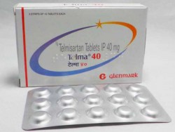 Box and blister strips of generic Telmisartan (40mg)