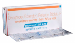 Box and a blister of Generic Depakote ER 125 mg Tab - Divalproex
