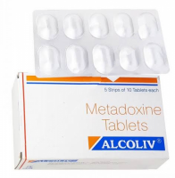 Box and a strip of generic Metadoxine 500mg Tab