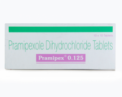 A box of Pramipexole 0.125mg Tab
