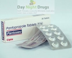 Box pack and few strips of generic Pantoprazole 40mg tablets
