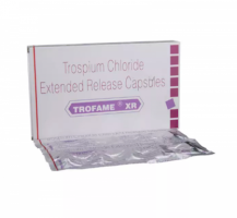 Box and blister strips of generic trospium xr 60mg tablets