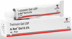 A box and a tube of Tretinoin 0.10 % Gel- 20gm