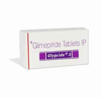 A box of Glimepiride 3 mg Tab