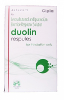 Box pack of generic Levalbuterol (1.25mg) + Ipratropium (500mcg) respules
