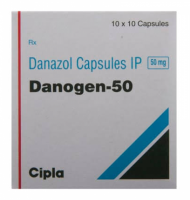 Box pack of Generic Danocrine 50 mg Caps - Danazol