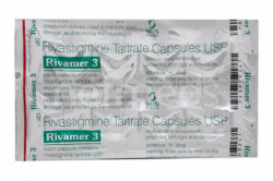 A blister of generic Rivastigmine Tartrate 3mg capsule