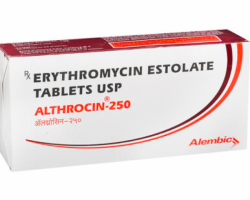 Box of generic Erythromycin (250mg)