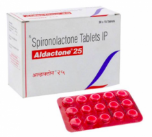 Blister strips of generic Spironolactone (25mg)