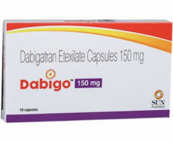 Box of Generic Pradaxa 150 mg Caps - Dabigatran Etexilate 