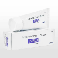 A tube on top of box of Ivermectin 1% Cream