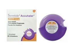 Diskus and Box of Seretide Accuhaler 50mcg/250mcg