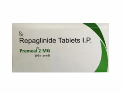 A box of Repaglinide 2 mg Tab