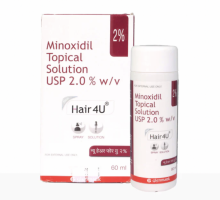 Box and bottle of generic Minoxidil (2% w/v)