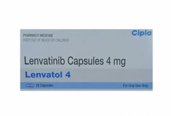 A pack of Lenvatinib 4mg capsules