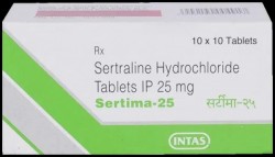 Box of generic Sertraline HCl 25mg tablet