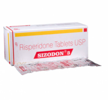 A box and a strip of Risperidone 3mg Tab