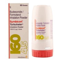Box and turbuhaler of generic Formoterol (4.5mcg) + Budesonide (160mcg)