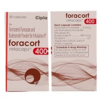 Front and Backside of the box of Generic Symbicort Rotacaps with Rotahaler - 400/6mcg
