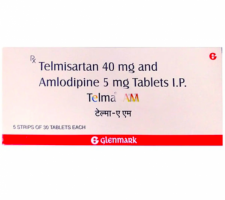 A box of Telmisartan (40mg) + Amlodipine (5mg) Tab