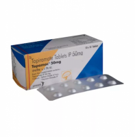 Box and blister strip of generic Topiramate 50mg tablets