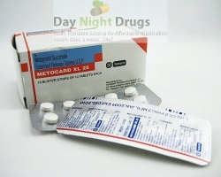 Box of generic Toprol XL 25mg  Tablets - Metoprolol Succinate