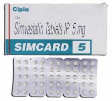 Box and blister strips of generic Simvastatin 5mg tablets