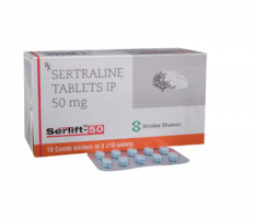 Box and Blister strip of generic Sertraline HCl 50mg tablet