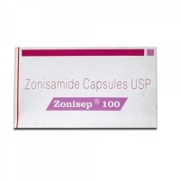 A box of Zonisamide 100mg Caps
