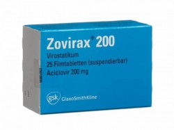 Box and blister strips of generic Acyclovir (200mg)