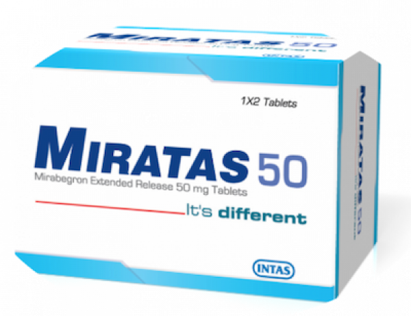 Box of generic Mirabegron (50mg) Tablet