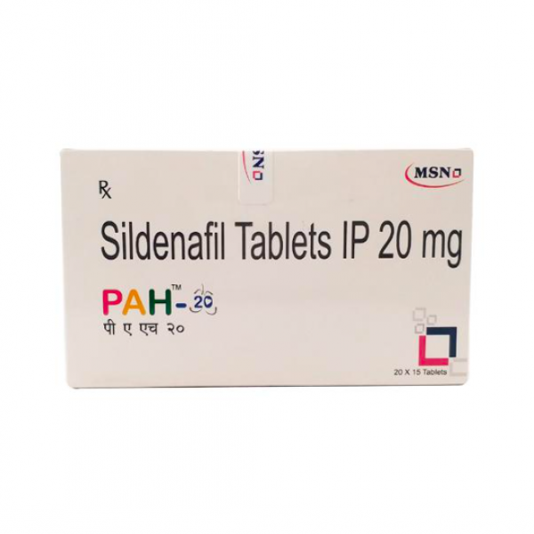A box of Sildenafil 20mg Tab