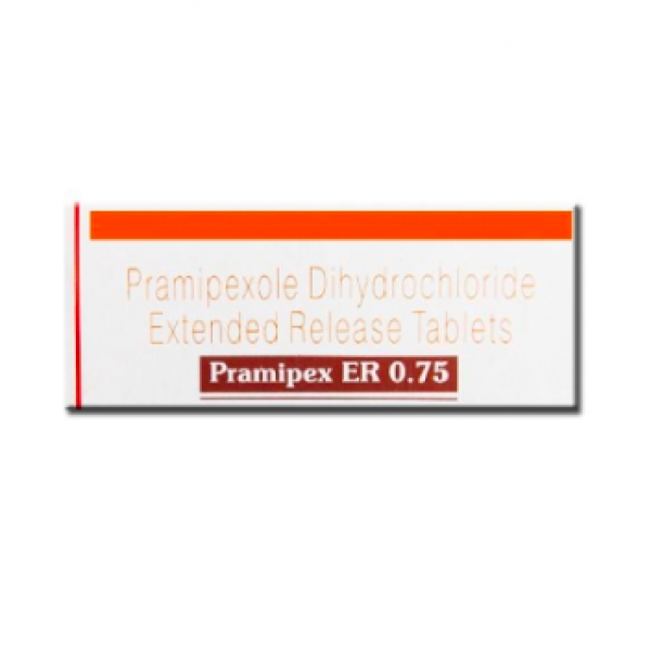 A box of Pramipexole ER 0.75mg Tab