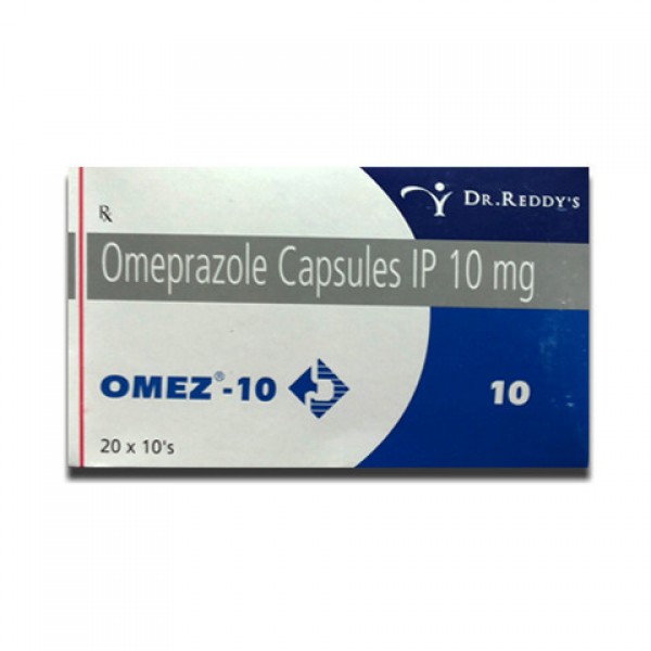 Box of generic Omeprazole 10mg capsule