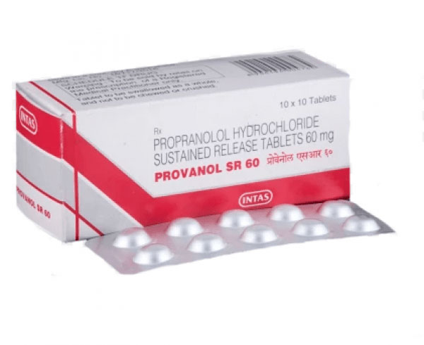 Box and blister strips of generic Propranolol (60mg)