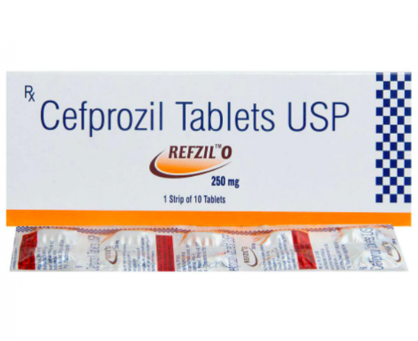 A box and a blister of Cefprozil 250mg Tab